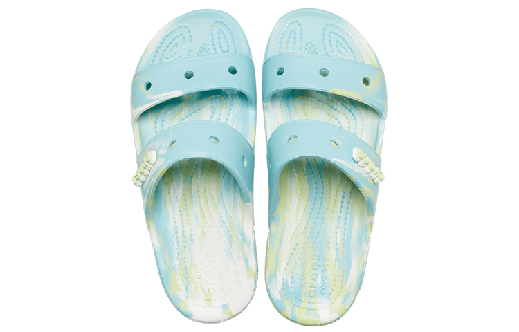 Crocs Classic Casual Fashion Unisex Blue Green Slippers 'Blue Green' 圖 5