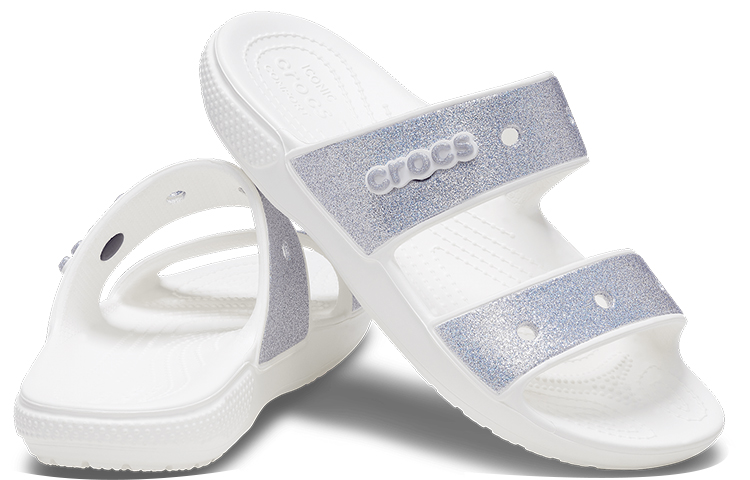 Shop Crocs Classiques Mode Décontractée Argent Unisexe Sandales 207769-90H
