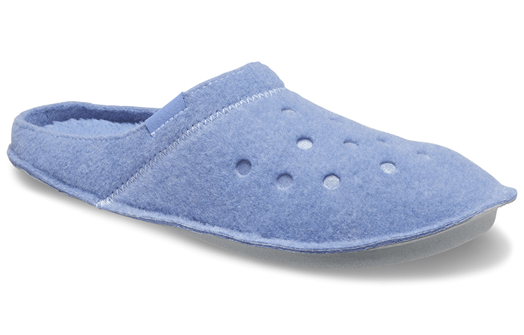 Lookbook Crocs 经典加厚保暖男女同款蓝色拖鞋 203600-4RU