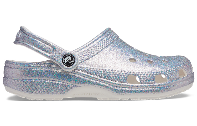 Order Crocs Classic Casual Unisex Metallic Silver Pink Sandals 207551-90H