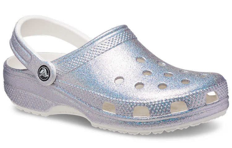 Lookbook Crocs Classic Casual Unisex Metallic Silver Pink Sandals 207551-90H