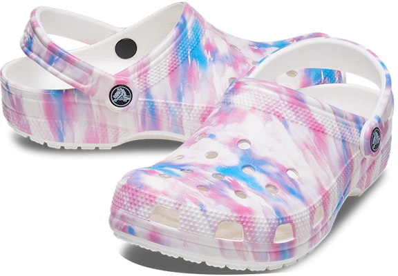 Crocs Classic Casual Unisex White Pink Blue Sandals 'White Pink Blue' 207567-94S Shop Crocs Classic Casual Unisex White Pink Blue Sandals 'White Pink Blue' 207567-94S