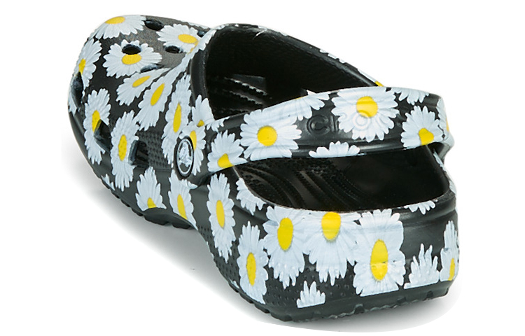 Details for Sandal Unisex Crocs Classic Clo Daisy Cetakan Penuh Hitam 206375-0ZI