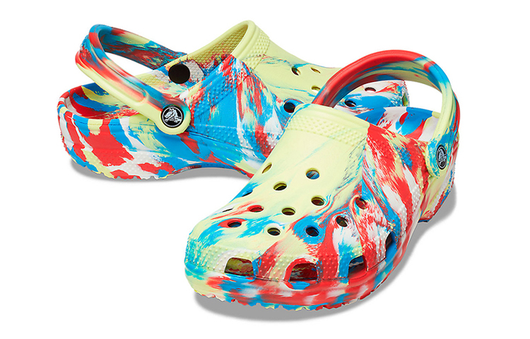 Crocs Classic Clog 'Blue Yellow Marble' 206867-75V - 206867-75V - Novelship