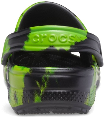 Crocs Classic Clog Tie Dye Black Lime Punch 205453-0GU Details for Crocs Classic Clog Tie Dye Black Lime Punch 205453-0GU