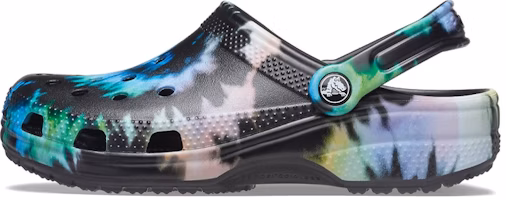 Crocs Classic Clog Tie Dye Black Multi-Color 205453-0FN Crocs Classic Clog Tie Dye Black Multi-Color 205453-0FN