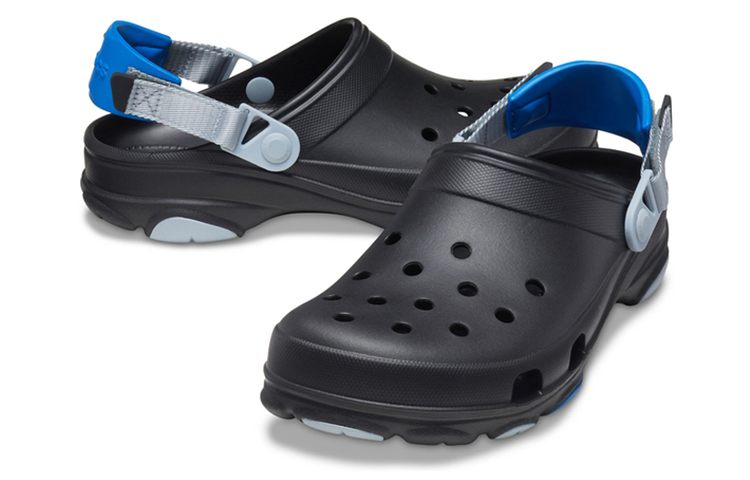 Shop Crocs Classic Clog 'Trek Lug Outdoor Beach Sandal Black Blue' 206340-0ZJ