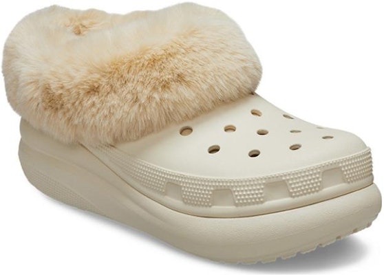 White 2025 fleece crocs