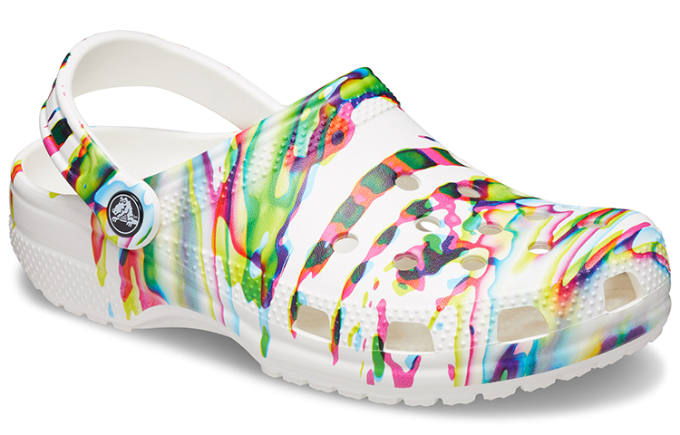 Lookbook Crocs 经典花卉拖鞋 '白色花纹' 206565-94S