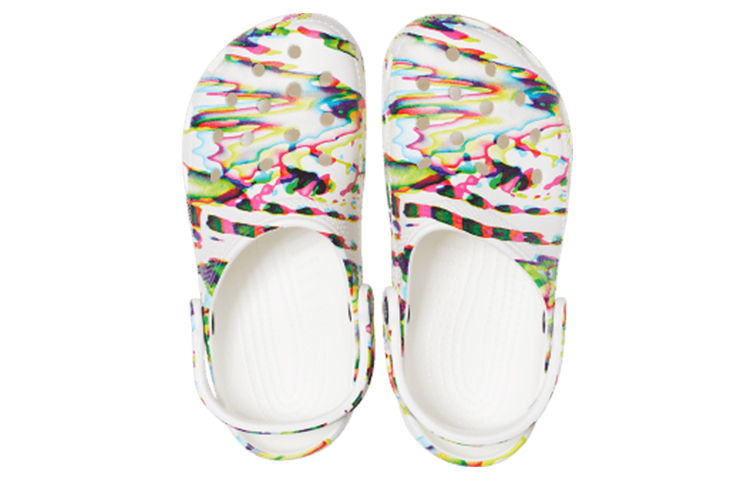 Purchase Crocs 经典花卉拖鞋 '白色花纹' 206565-94S