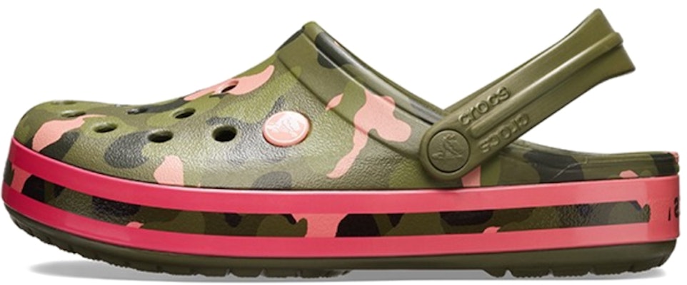 Crocs Classic Clog Beach Sandals Green Pink 205579-3S9 Buy Crocs Classic Clog Beach Sandals Green Pink 205579-3S9