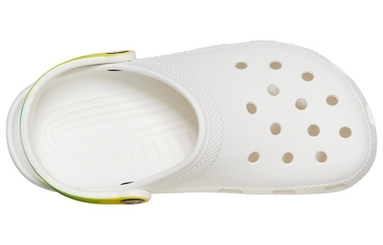 Crocs Classic Clog Beach Sandals White Gradient Green 圖 3
