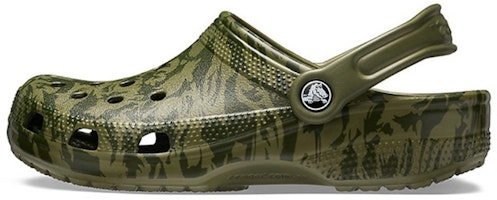 Crocs Classic Clog Camouflage Printing Beach Army Green Sandals 206454-309 Crocs Classic Clog Camouflage Printing Beach Army Green Sandals 206454-309