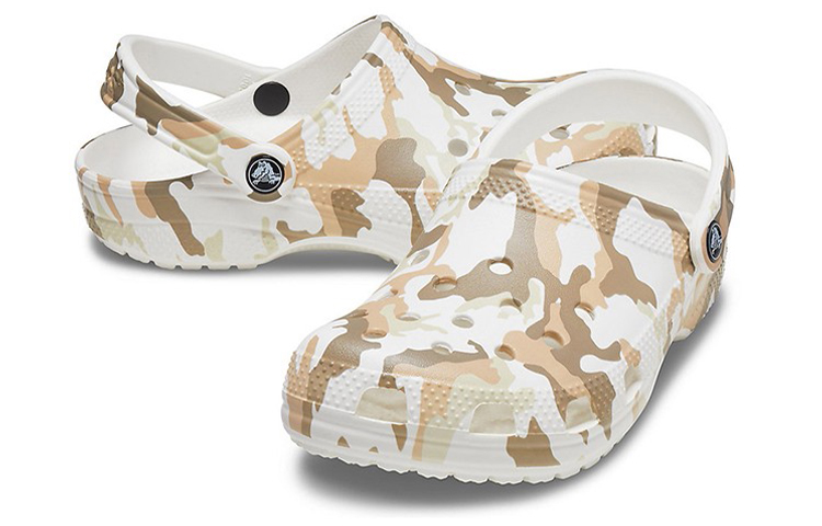 Shop Crocs Classic Clog Camouflage Printing Beach Sandals White Camouflage Unisex 206454-94S