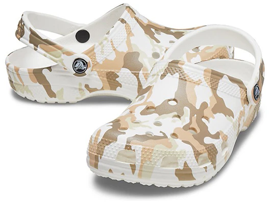 Crocs Classic Clog Camouflage Printing Beach Sandals White Camouflage Unisex 206454-94S Shop Crocs Classic Clog Camouflage Printing Beach Sandals White Camouflage Unisex 206454-94S