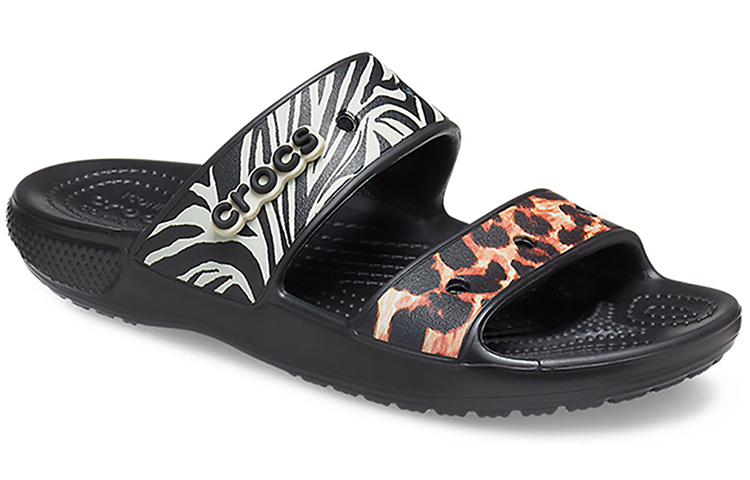 Lookbook Crocs Classic Clog Cozy Unisex Black Multi-Color Slippers 'Black' 207847-0C4