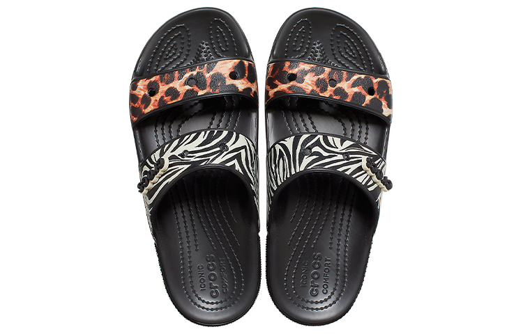 Shop Crocs Classic Clog Cozy Unisex Black Multi-Color Slippers 'Black' 207847-0C4