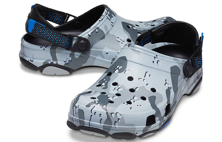 Details for Crocs Classique Sabot Camouflage Désert Extérieur Plage Unisexe Noir Gris Sandales 207305-097