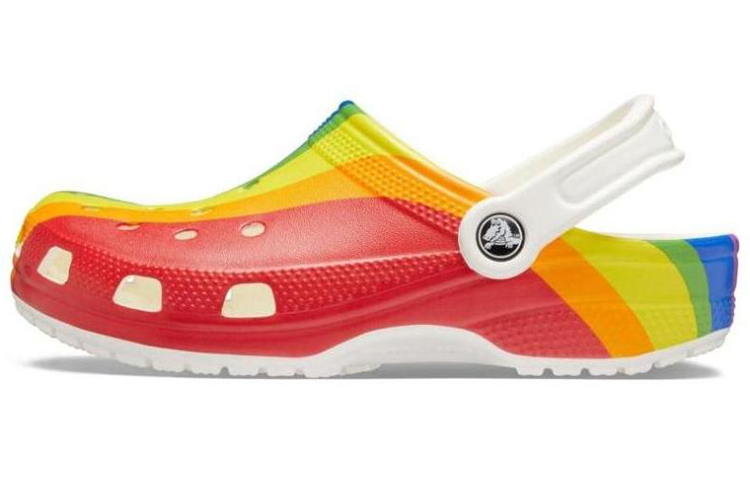 Crocs Classic Clog Lightweight Breathable Unisex Rainbow Sandals 206360-93R