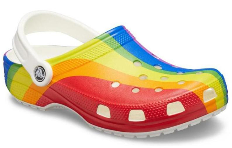 Lookbook Crocs Classic Clog Lightweight Breathable Unisex Rainbow Sandals 206360-93R