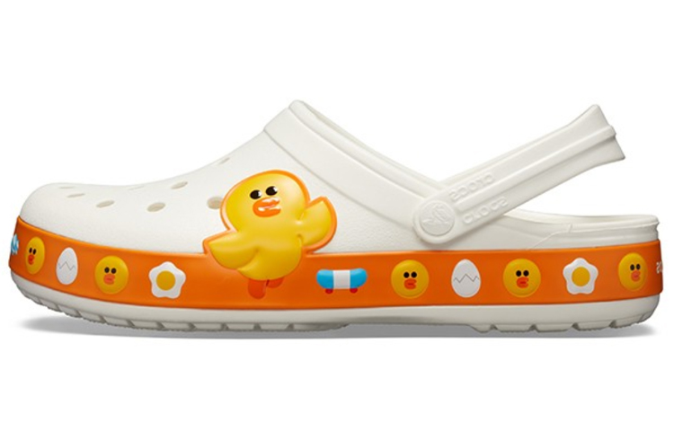 Crocs Classic Clog Line Friends Beach White Yellow Unisex Sandals 'White Yellow' 205791-100