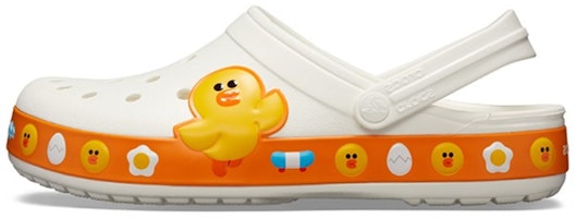 Crocs Classic Clog Line Friends Beach White Yellow Unisex Sandals 'White Yellow' 205791-100 Crocs Classic Clog Line Friends Beach White Yellow Unisex Sandals 'White Yellow' 205791-100