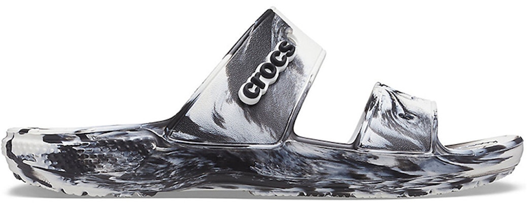 Crocs Classic Clog Marble Beach Sports Slippers Unisex White Black 207701-103 Order Crocs Classic Clog Marble Beach Sports Slippers Unisex White Black 207701-103