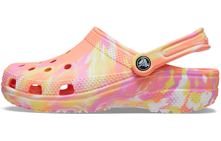 Crocs Classic Clog Marble Beach Sports Unisex Red Multi-Color Sandals 'Red' 206867-83F
