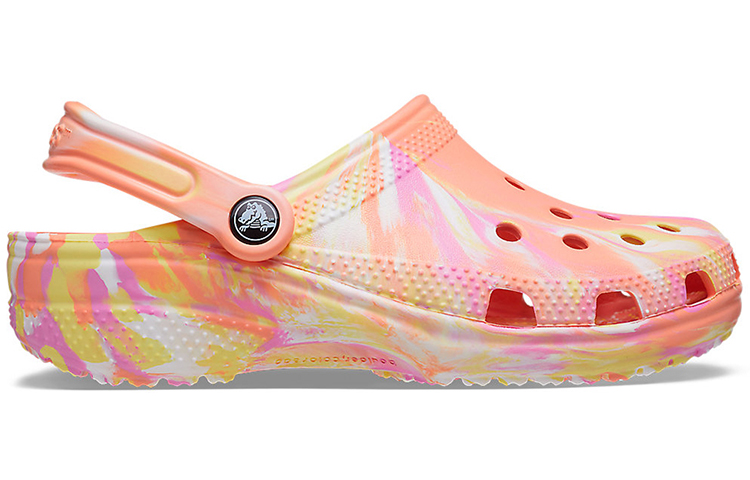 Crocs Classic Clog Marble Beach Sports Unisex Red Multi-Color Sandals 'Red' 圖 2