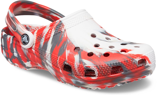 Crocs Classic Clog Marble Beach Sports Unisex Red White Sandals 'Red White' 206867-884 Lookbook Crocs Classic Clog Marble Beach Sports Unisex Red White Sandals 'Red White' 206867-884