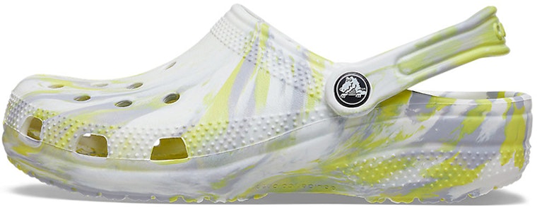 Crocs经典大理石沙滩运动男女白灰色拖鞋 '白灰' 206867-1FJ Buy Crocs经典大理石沙滩运动男女白灰色拖鞋 '白灰' 206867-1FJ