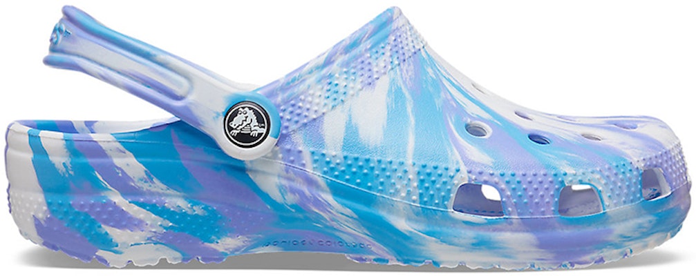 Crocs Classic Clog Marble Beach Sports Unisex White Blue Sandals 'White Blue' 206867-1FK Order Crocs Classic Clog Marble Beach Sports Unisex White Blue Sandals 'White Blue' 206867-1FK