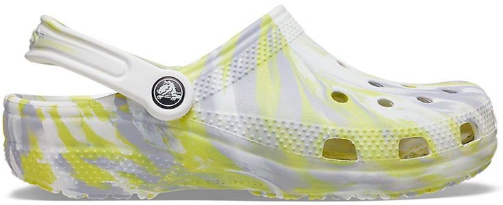 Crocs经典大理石沙滩运动男女白灰色拖鞋 '白灰' 206867-1FJ Order Crocs经典大理石沙滩运动男女白灰色拖鞋 '白灰' 206867-1FJ