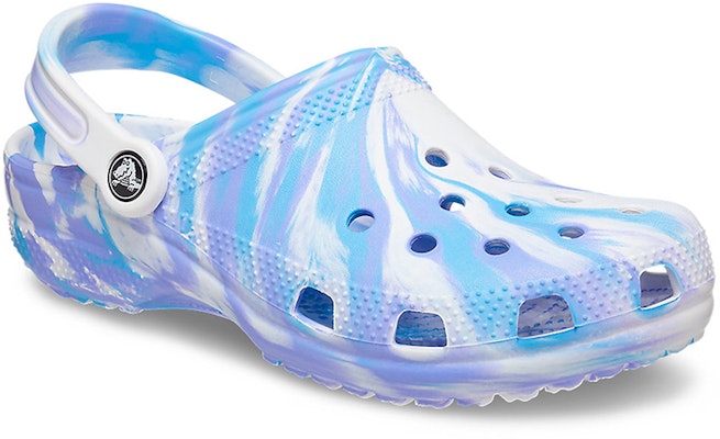Crocs Classic Clog Marble Beach Sports Unisex White Blue Sandals 'White Blue' 206867-1FK Lookbook Crocs Classic Clog Marble Beach Sports Unisex White Blue Sandals 'White Blue' 206867-1FK