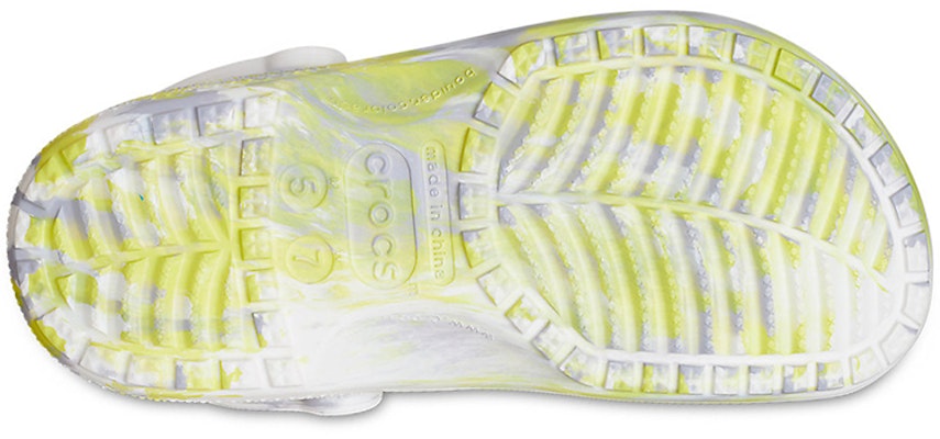Crocs Classic Clog Marble Beach Sports Unisex White Gray Sandals 'White Gray' 206867-1FJ Details for Crocs Classic Clog Marble Beach Sports Unisex White Gray Sandals 'White Gray' 206867-1FJ