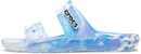 Crocs Classic Clog Marble Beach Unisex Putih Biru Selipar 'White Blue' 207701-1FK
