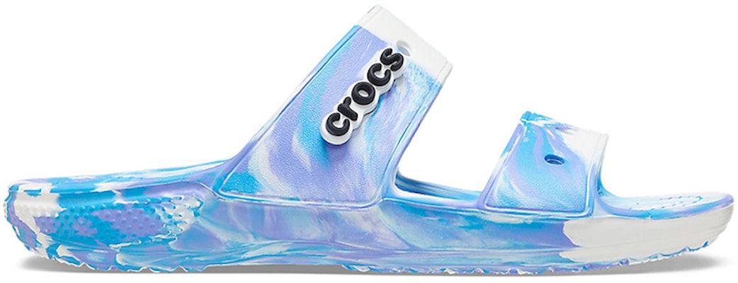 Crocs Classic Clog Marble Beach Unisex White Blue Slippers 'White Blue' 207701-1FK Order Crocs Classic Clog Marble Beach Unisex White Blue Slippers 'White Blue' 207701-1FK