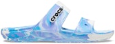 Order Crocs Classic Clog Marble Beach Unisex Putih Biru Selipar 'White Blue' 207701-1FK