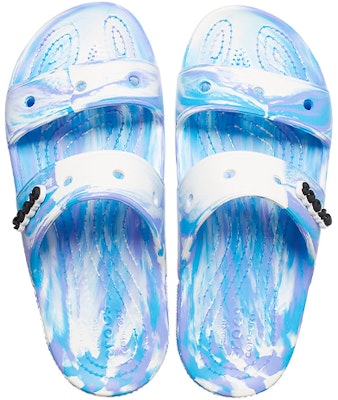 Crocs Classic Clog Marble Beach Unisex White Blue Slippers 'White Blue' 207701-1FK Shop Crocs Classic Clog Marble Beach Unisex White Blue Slippers 'White Blue' 207701-1FK