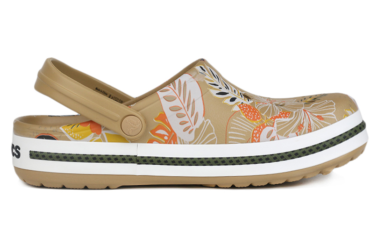Order Crocs Sabot Classique Motif Plage Marron Jaune Unisexe ''Marronjaune Blanc'' 206397-25W
