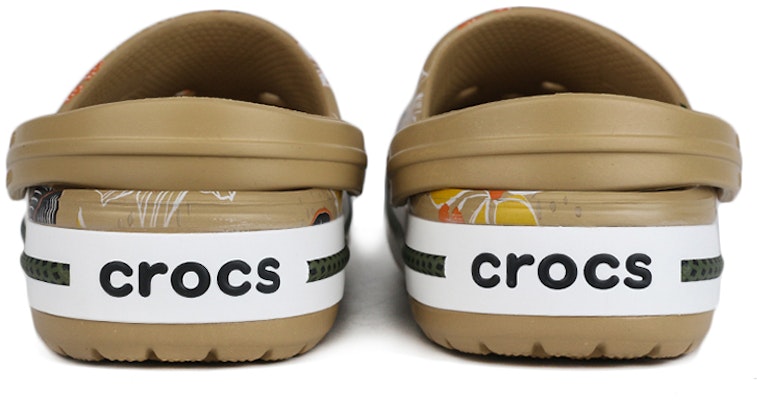 Crocs Classic Clog Pattern Beach Shoe Brown Yellow Unisex 'Brownyellow White' 206397-25W Lookbook Crocs Classic Clog Pattern Beach Shoe Brown Yellow Unisex 'Brownyellow White' 206397-25W