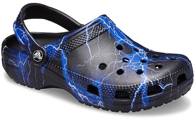 Crocs Classic Clog Pattern Black Sandals 206565-066 Order Crocs Classic Clog Pattern Black Sandals 206565-066
