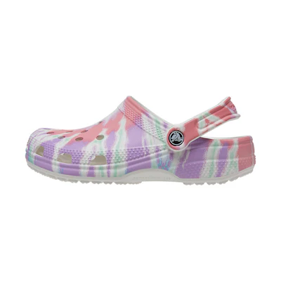 Crocs Classic clog Pattern Crocs Flat Heel Sports Colorful Blue Sandals
