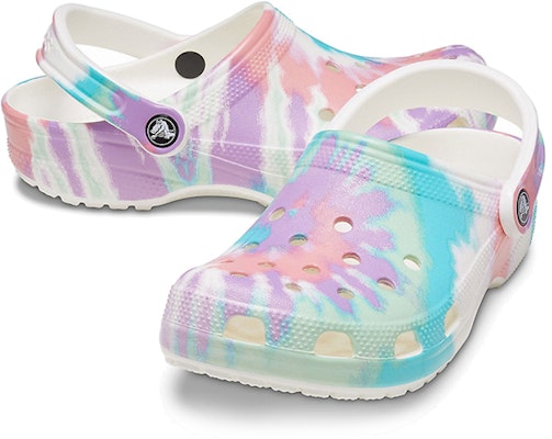 Crocs Classic clog Pattern Crocs Flat Heel Sports Colorful Blue Sandals 205453-6SN Shop Crocs Classic clog Pattern Crocs Flat Heel Sports Colorful Blue Sandals 205453-6SN
