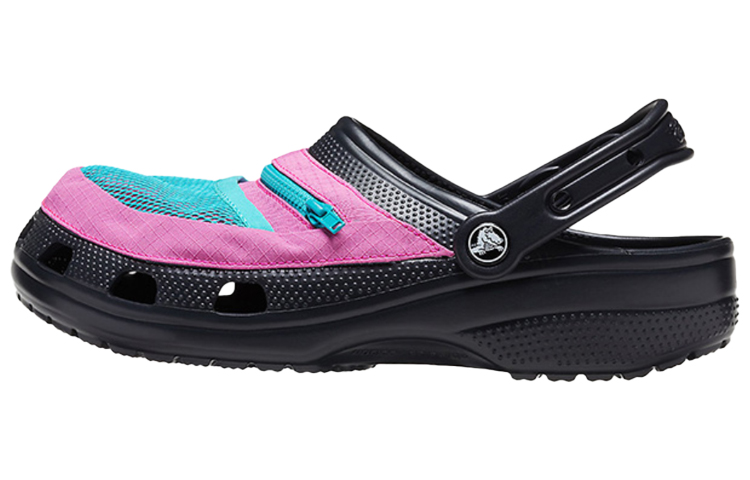 Crocs Classic Clog Pocket Sandals Black Pink 206612-0I8