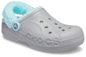 Lookbook Kasut Crocs Klasik Fleece Berlapis Hangat Uniseks Kelabu Biru 206633-0IG