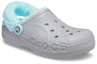 Shop Crocs 卡駱馳 Classic clog 保暖加絨洞洞鞋 男女同款 灰藍