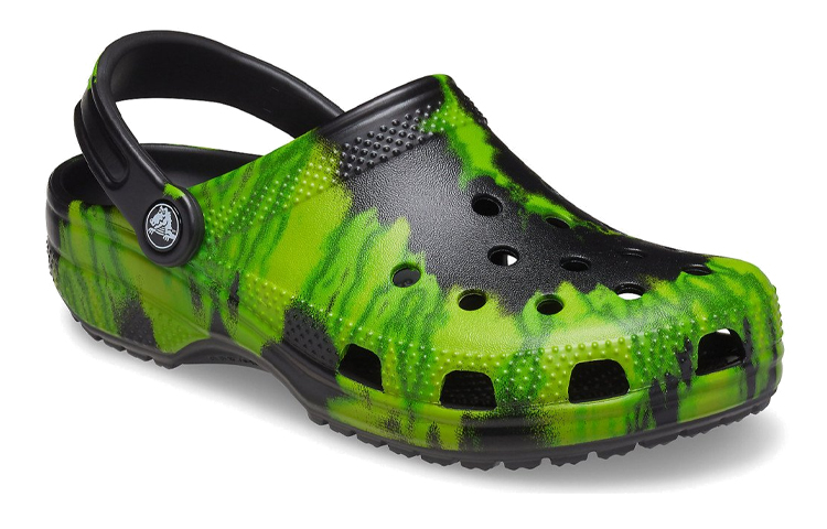 Lookbook Crocs Classic Clog Tie Dye Black Lime Punch 205453-0GU