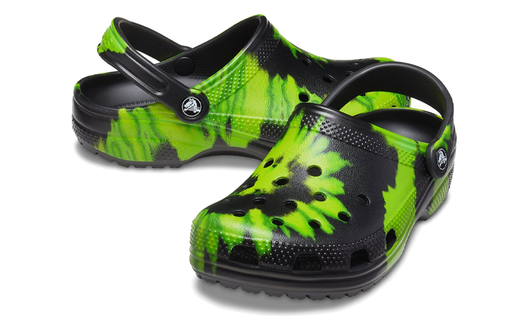 Shop Crocs Classic Clog Tie Dye Black Lime Punch 205453-0GU