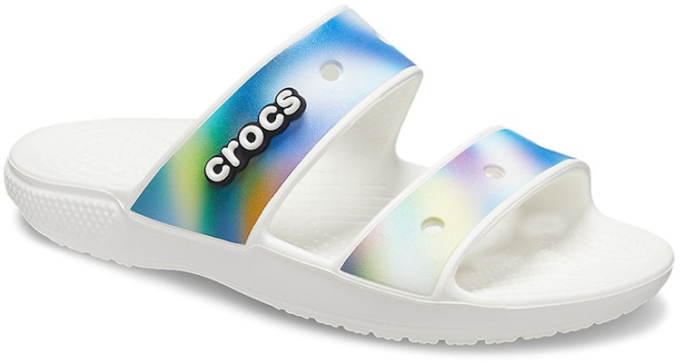 Crocs Classic Colorful Unisex Multi-Color White Sandals 207771-94S Lookbook Crocs Classic Colorful Unisex Multi-Color White Sandals 207771-94S
